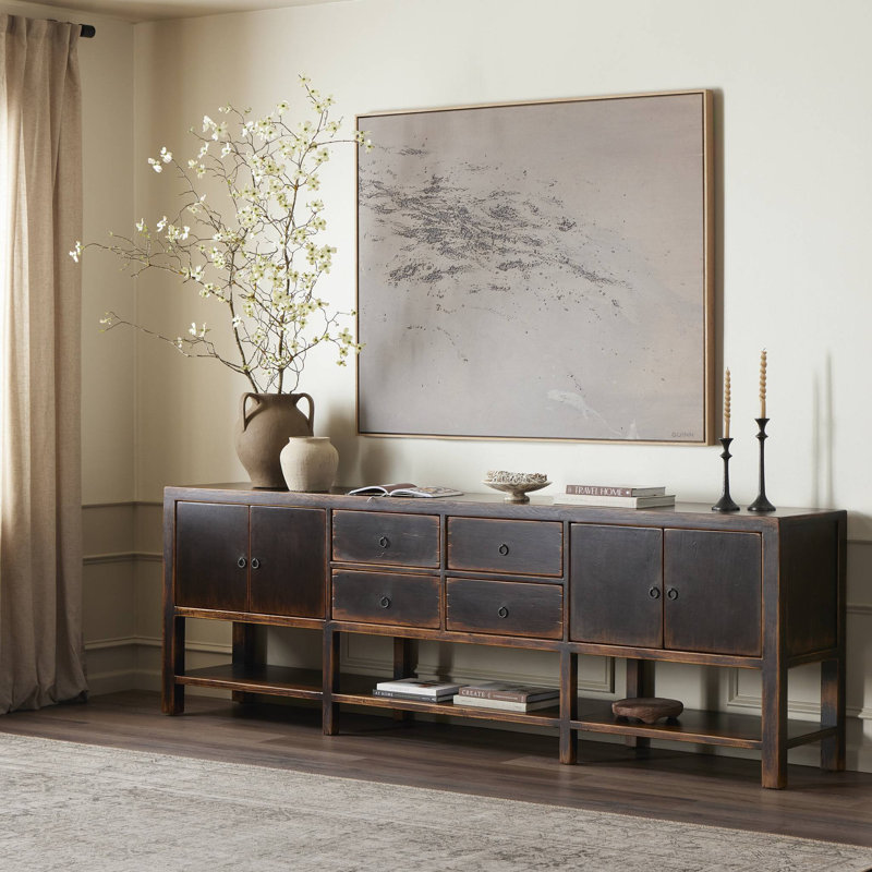 SHIZUKO 102 in. W Solid Wood Sideboard