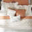 Coral King Bedroom Comforter - 9 Piece Detail Cotton Bedding