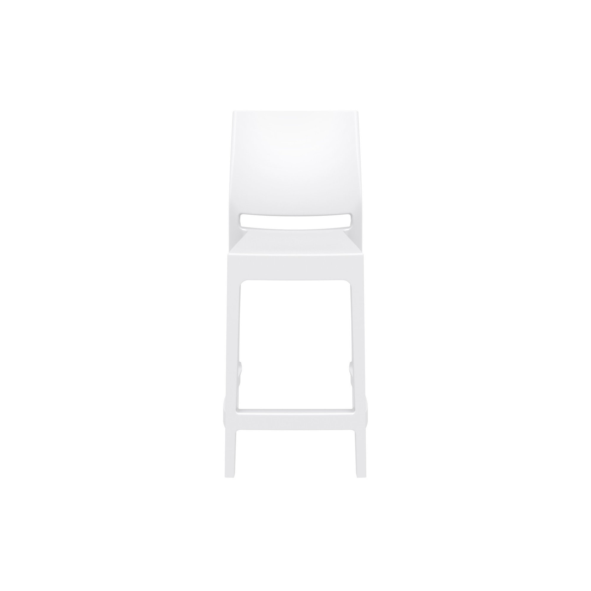 Adrienne Outdoor Bar Stool, White, 25.5"
