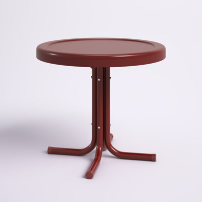 Alanna Round Metal Outdoor Side Table , 22'' in. W 22'' in. D