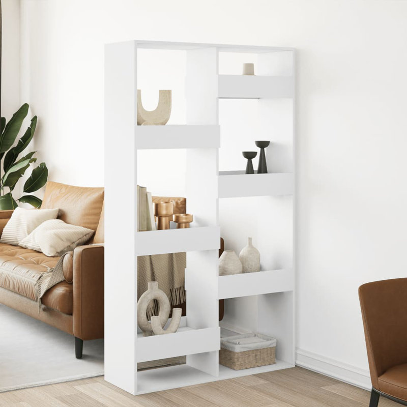 Amiliah 100 cm W Bookcase, 175cm H x 100cm W x 33cm D, White