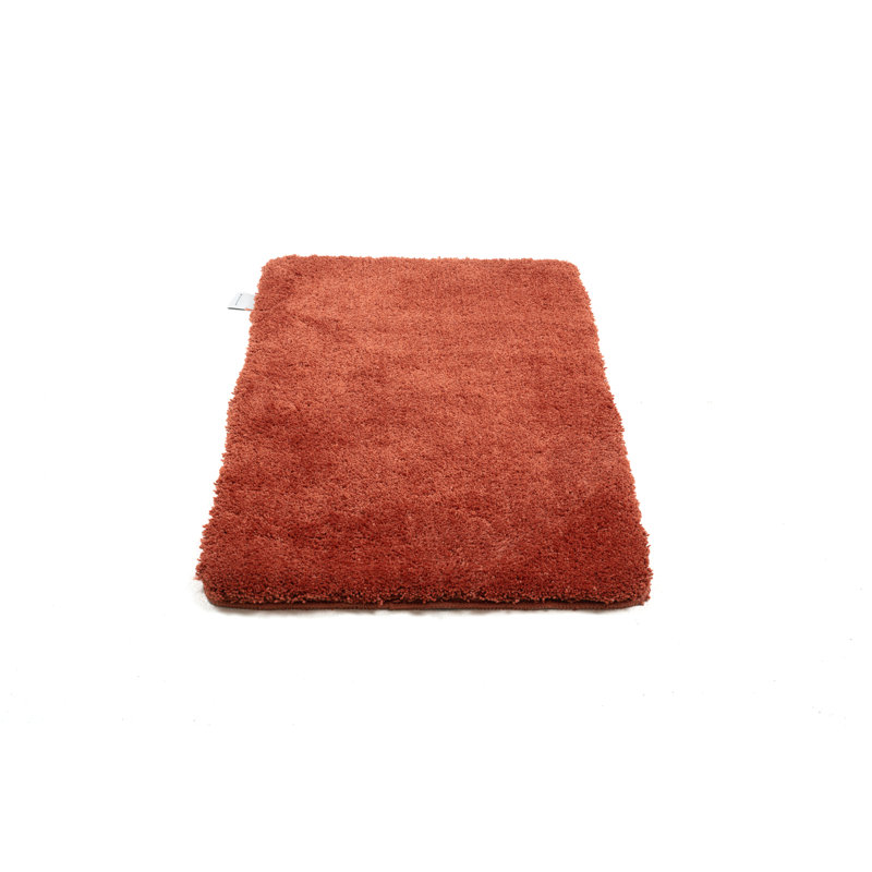 Rectangle Bath Rug, 60 x 100 cm, Rust/Terracotta