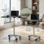 Table pliante en graphite avec chariot roulant
