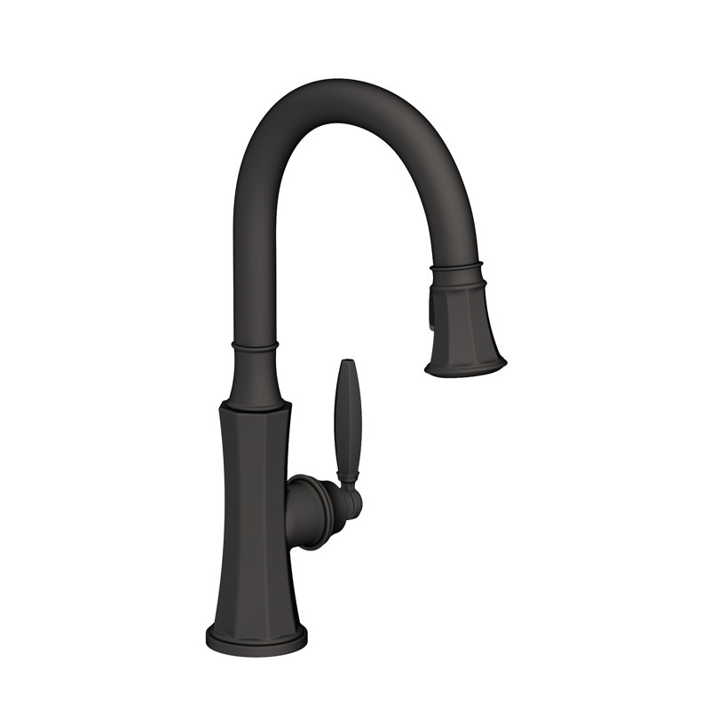 Metropole Single Handle Pull Down Kitchen Faucet, Flat Black