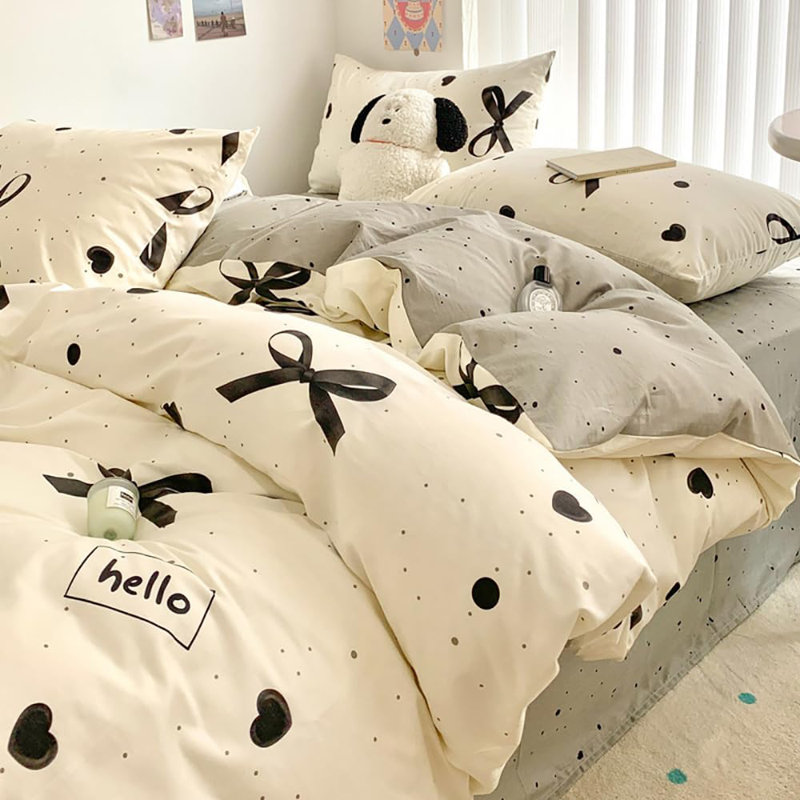 Housse de plafond beige en microfibre renforcée avec fermeture à glissière et housse de coussin