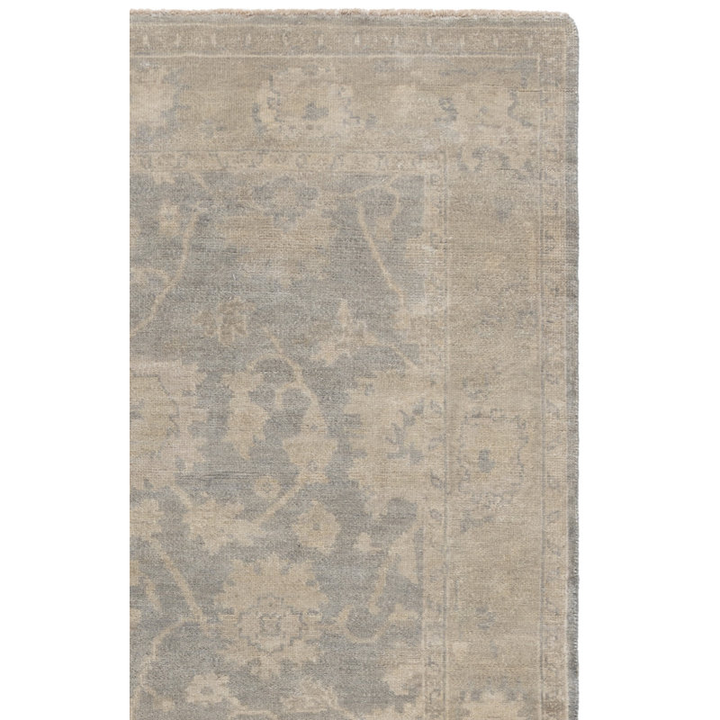 Tapis oriental en laine noué à la main Oushak, Rectangle 6 pi x 9 pi