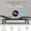 Structure de grand lit avec fonction zéro gravité, inclinaison réglable, charge, deux moteurs silencieux, base électrique de taille moderne pour la chambre à coucher, gravité, matelas en mousse viscoélastique compatible avec dessous de lit