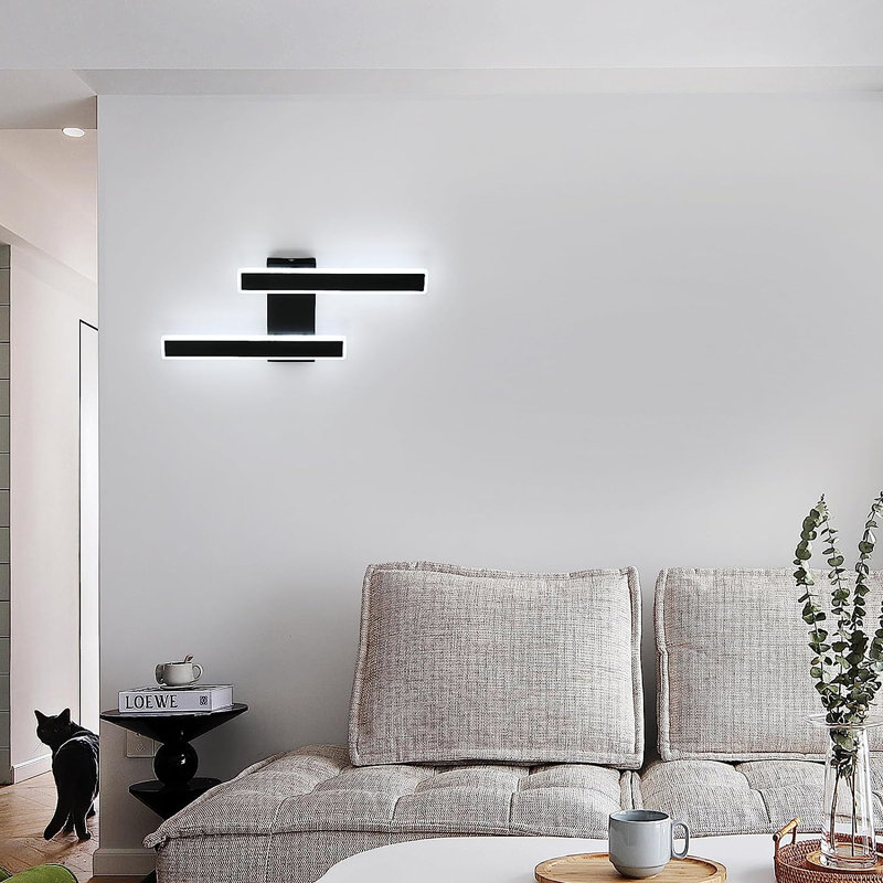 Breonda Wall Sconce, 6500K, Matte Black