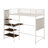 Twin Size Loft Metal Bed With Built-In Charging Station And LED Light-1196368473
