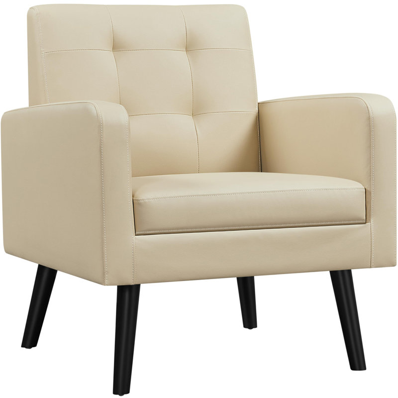 Chaises d'appoint Mid-Century, Beige