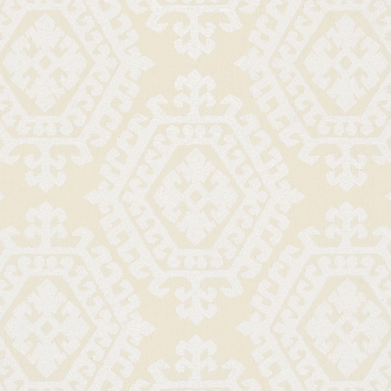 Tissu de broderie Omar, Ivoire ivoire