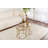 Modern Coffee Table Set (2 Pieces), Gold & Bronze, Large: 23.6 x 16.9 x 23.6 inches, Small: 16.5 x 15.4 x 16.5 inches | 100% Tempered Glass Top (0.2 in) & 100% Metal Frame (0.06 in) | Glamorous Design for Stylish Living Rooms-1637341367-1637341365
