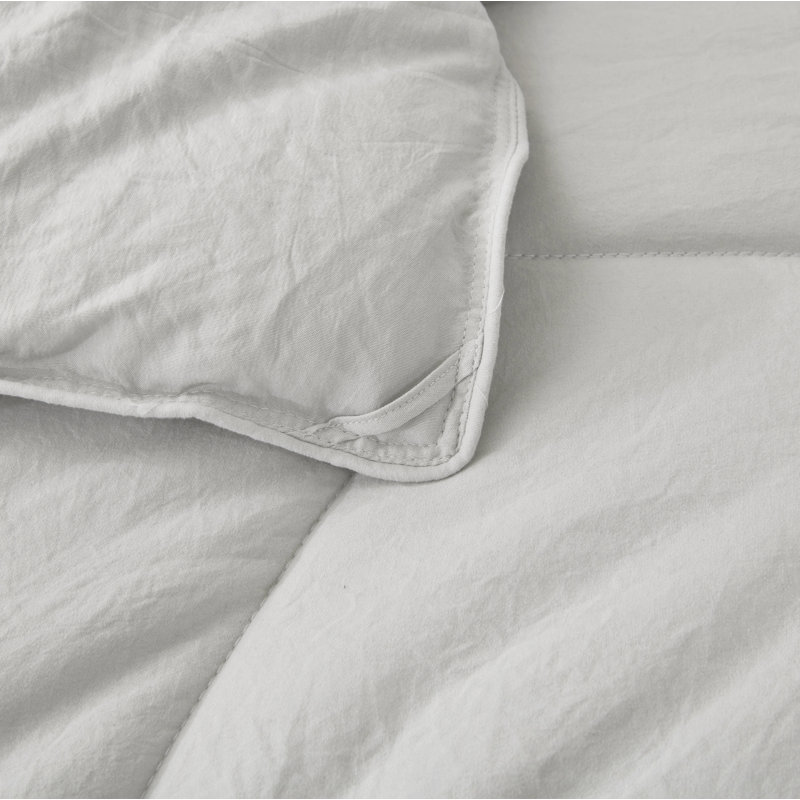 Twin Light Gray Microfiber Honeycomb Comforter Set