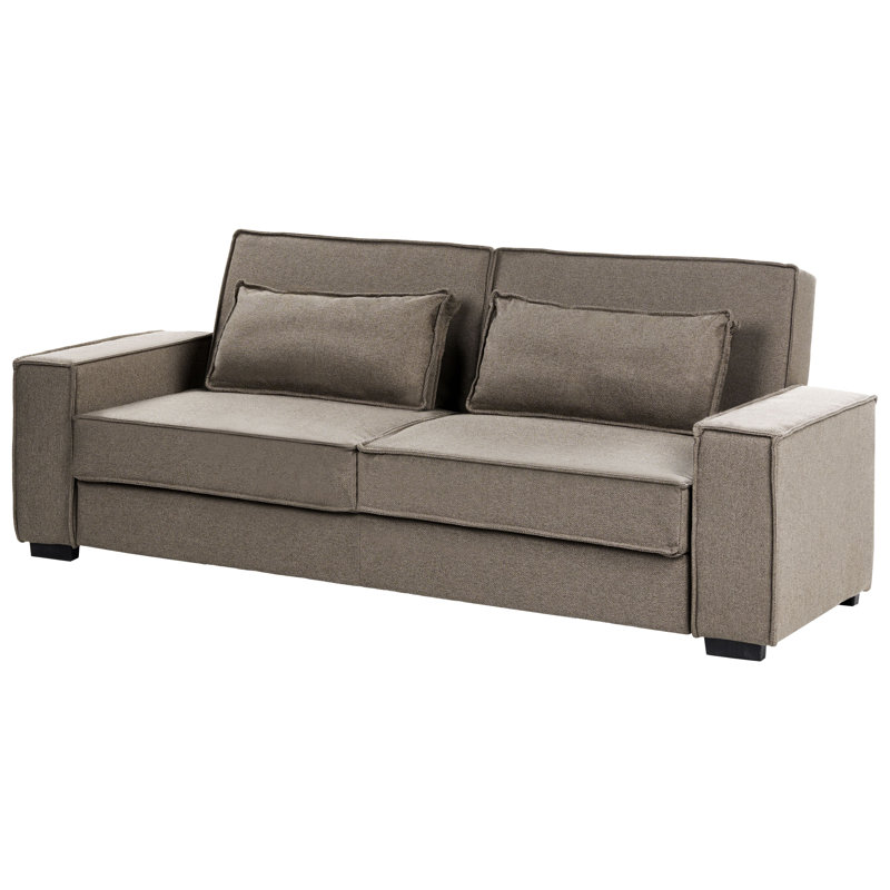 3 Seater Fabric Sofa Bed, Brown, Fabric