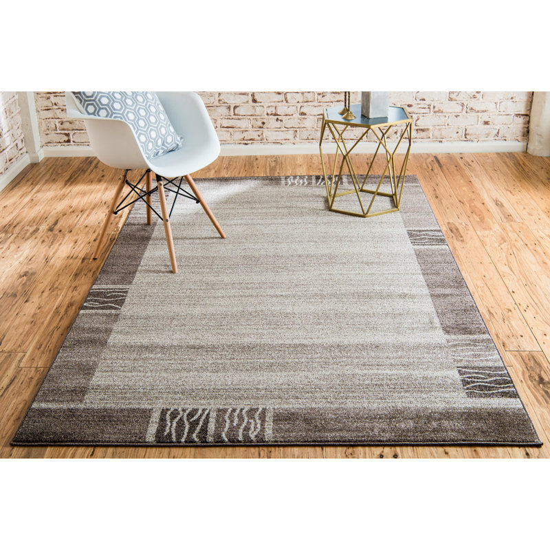 Tapis géométrique en polypropylène tissé à la machine Cante, Rectangle 5 pi 3 po x 8 pi