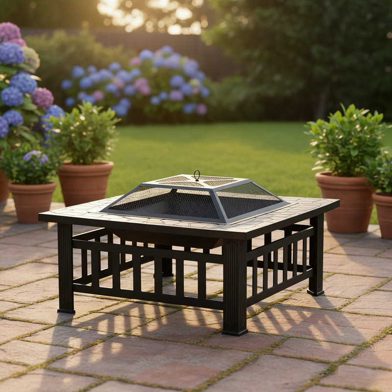 Rectangle Iron Charcoal Fire Pit