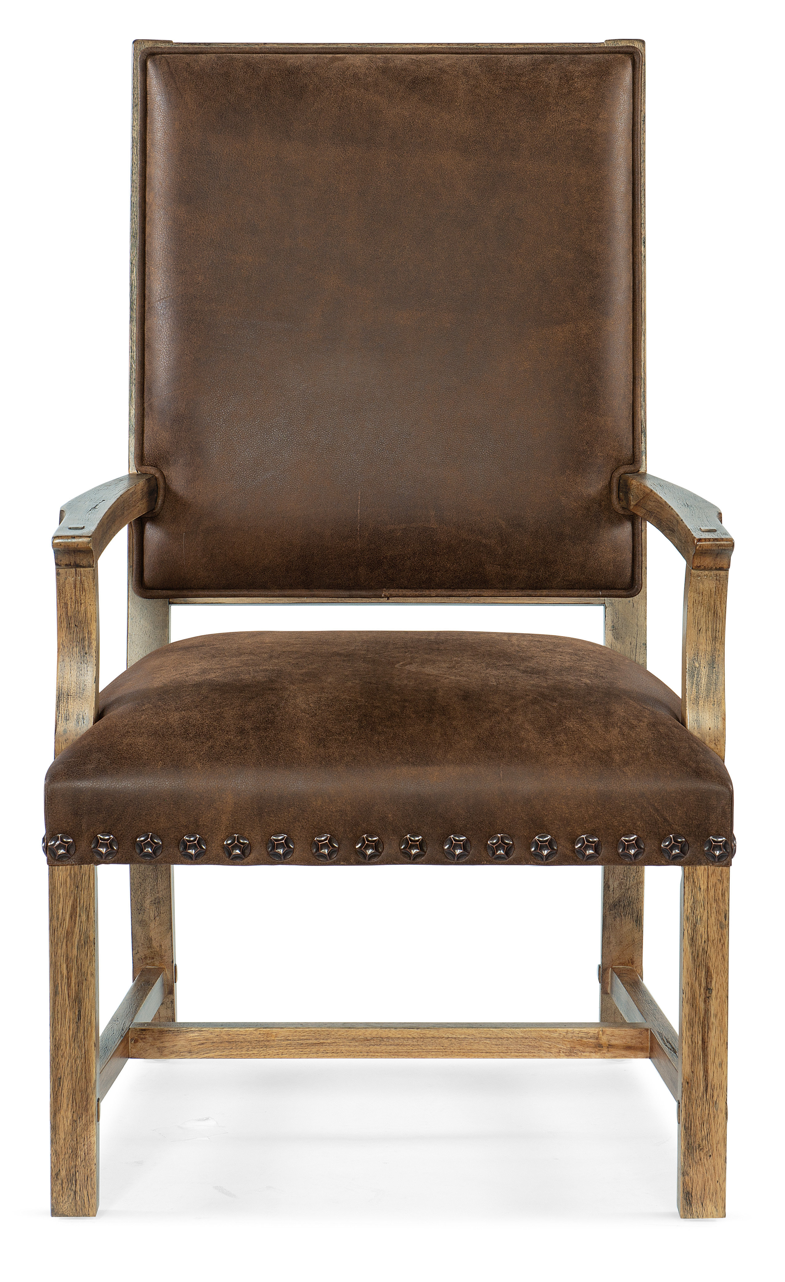 Hooker Furniture Big Sky Leather Solid Back Arm Chair