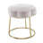 Bonview Flower Upholstered Velvet Metal Accent Stool-2026025197