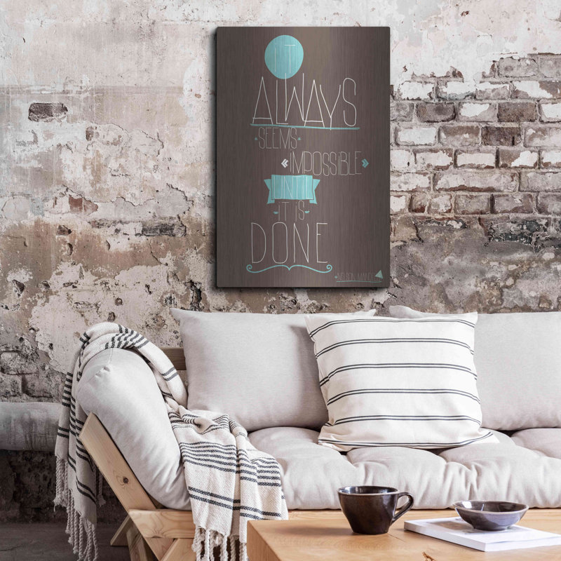 «It Always Seems» par GraphINC, art mural en métal, H 36 po x l 24 po
