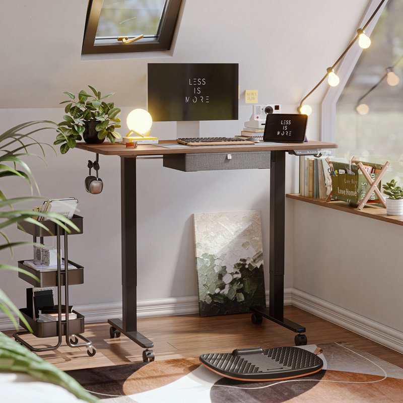 Bureau debout à hauteur ajustable, H 46 po x l 48 po x P 24 po, Espresso / Noir