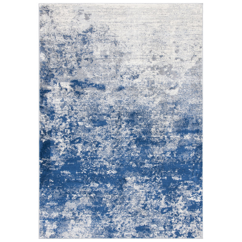Stonerstown Area Rug, Rectangle 160 x 229 cm, Grey/Navy