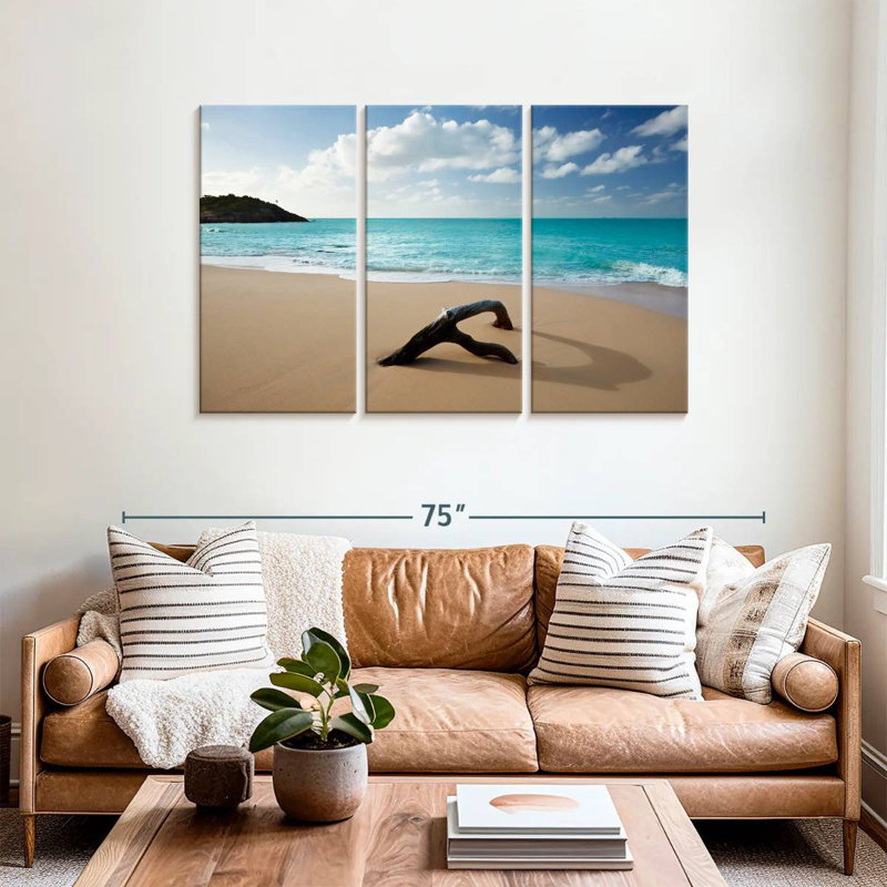 Gillard Driftwood sur la plage des Caraïbes, H 36 po x l 57 po