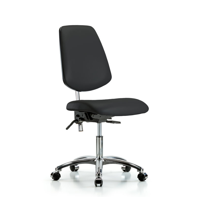Chaise de travail Evie, Noir, Roulettes, Non inclus
