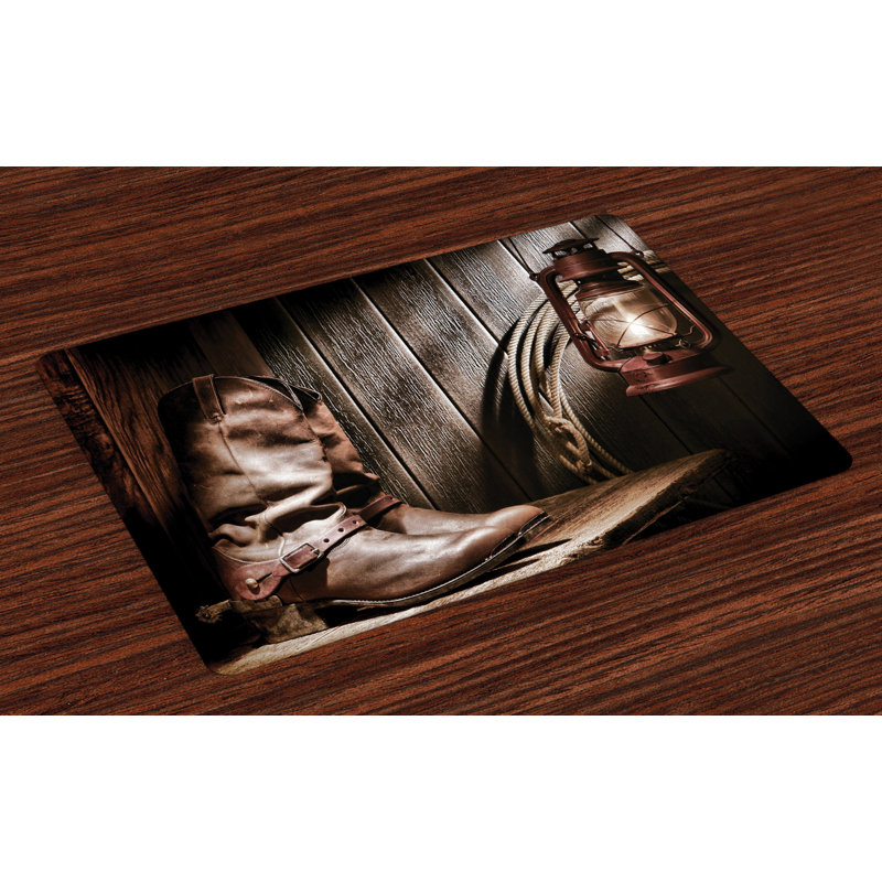 Cotswald Western Vintage Cowboys Bench Placemat