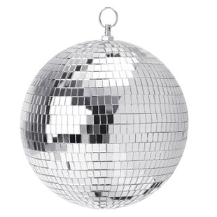 4 Pack Large Disco Ball Silver Hanging Disco Balls Reflective Mirror Ball  Ornament for Party Holiday Wedding Dance and Music Festivals Decor Club