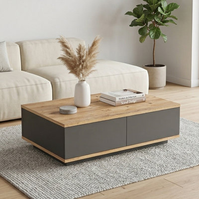 Everly Modern Two-Tone Lift-Front Coffee Table