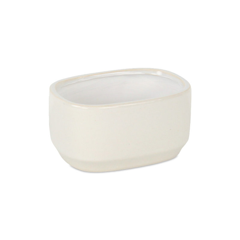 Pot en céramique Lytchett, Blanc, H 4 pi x l 7,5 po x P 5,25 po