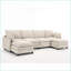 Canapés modulaires, canapé surdimensionné en U en velours à 6 places avec repose-pieds et amp; Coussins pour le salon | Velours beige