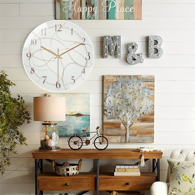 Horloge murale en verre 12 po