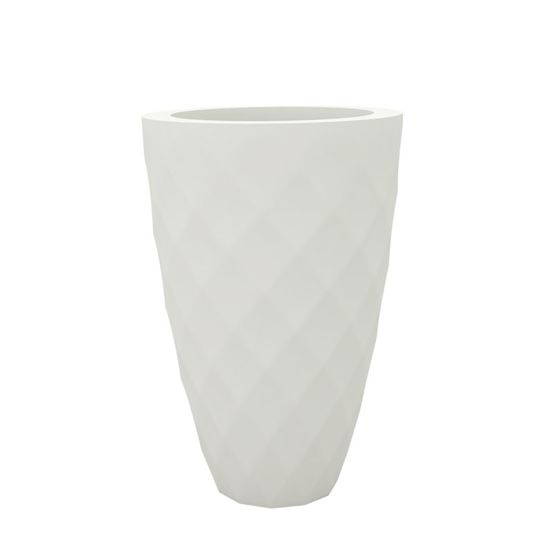 Vases Resin Pot Planter, 39.25" H x 25.5" W x 25.5" D, Ice
