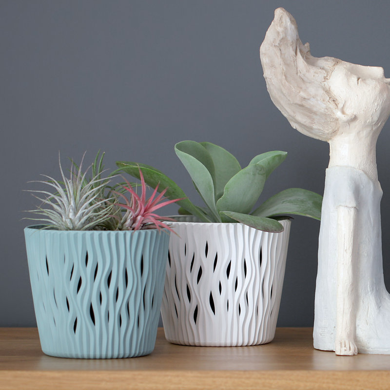 Aaranyan Pot Planter, 11cm H x 13cm W x 13cm D, Cream