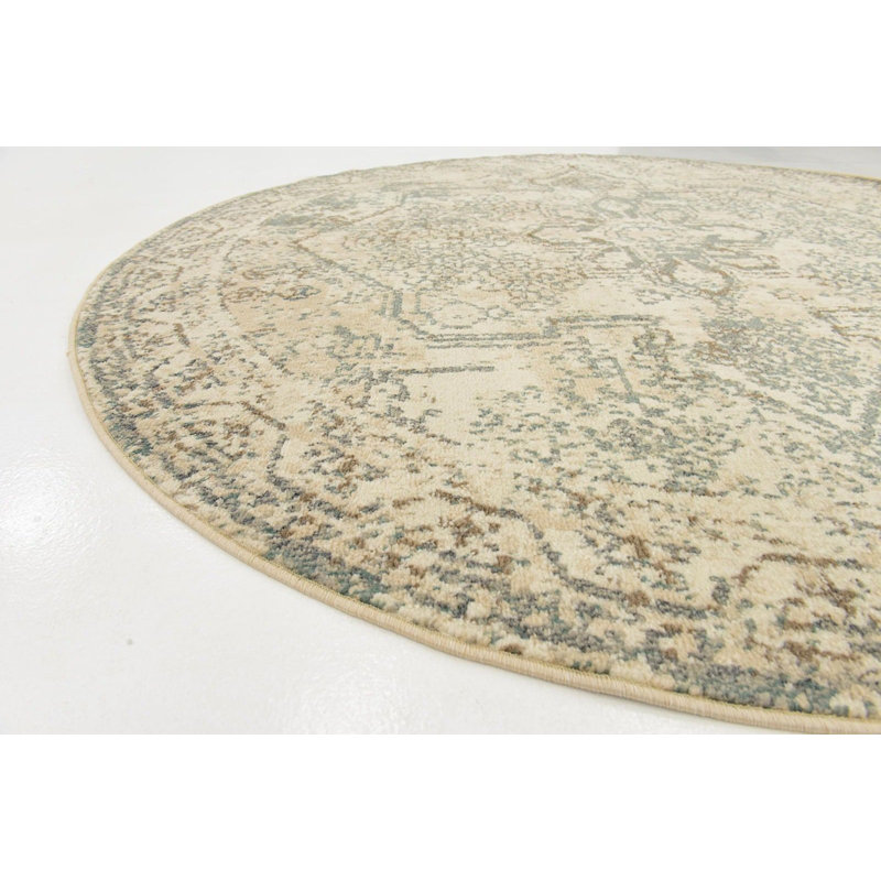 Mosely Oriental Indoor Rug, Round 8'
