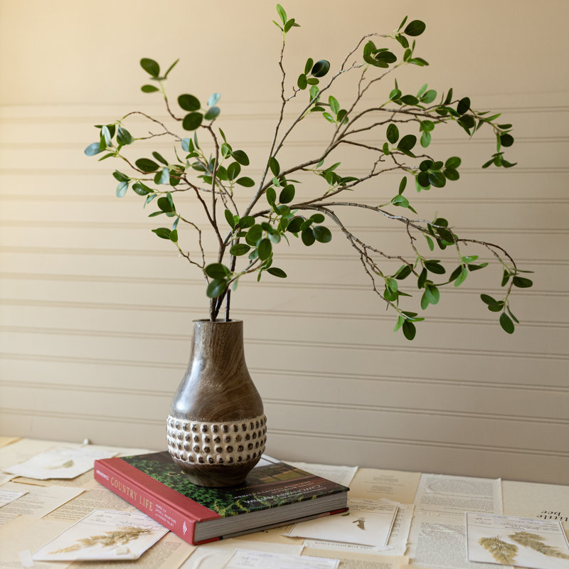  Vase en perles de bois