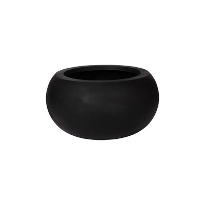 Jardinière ronde, grande, noire