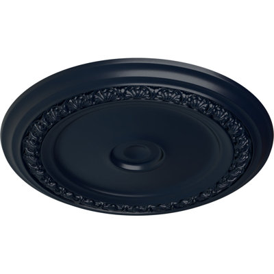 Médaillon de plafond Endurathane Carlsbad, diamètre extérieur de 31 1/8 po x P 1 1/2 po (convient aux auvents jusqu'à 5 1/2 po), fini de rêve de minuit peint à la main