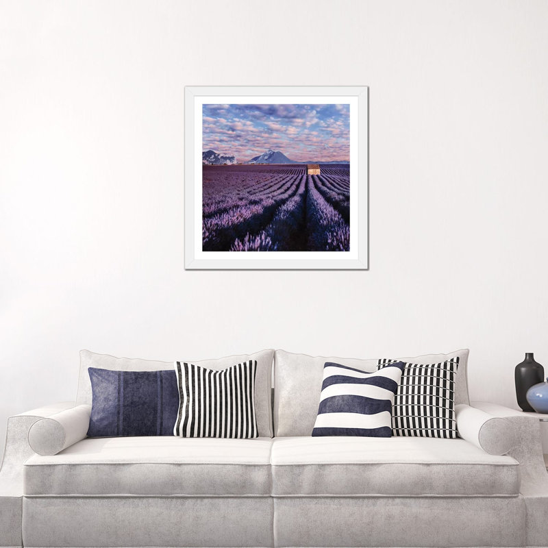 « Lavander clouds » par Hobopeeba-reproduction d’art, H 24 po x l 24 po x p 1 po, Papier encadré blanc, Blanc