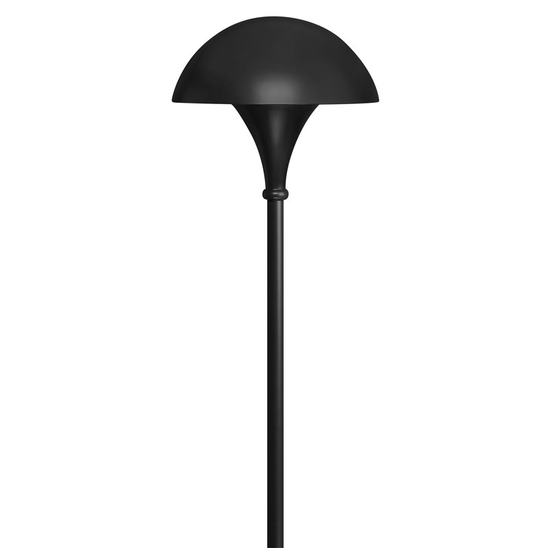 Mushroom Incandescent Hardwire Pathway Light, Black