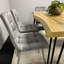 Wooden Dining Table and 6 Velvet Chairs - Stylish Dining Room Furniture-1758967069-1765179400