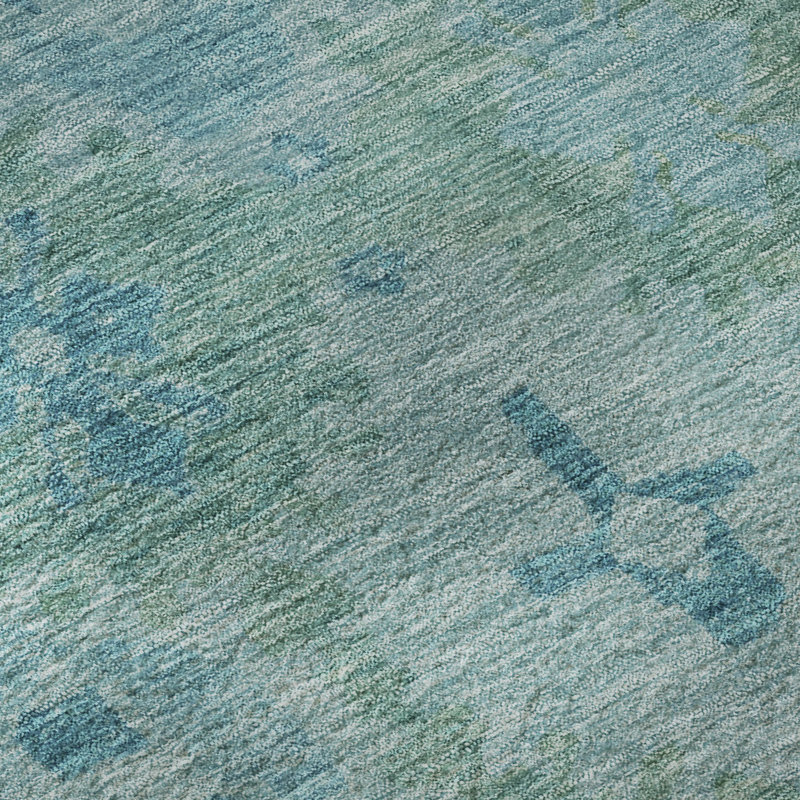 Premium Machine Washable Lubbers AMF1760 Border Rug, Rectangle 3' x 5'