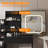 Vanity Desk with Mirror and LED Lights, Makeup Vanity Desk with Sliding Lighted Mirror, Dressing Table Set with Stool & 4 Drawers, Storage Shelves