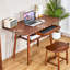 Bureau pratique en noyer durable brun foncé