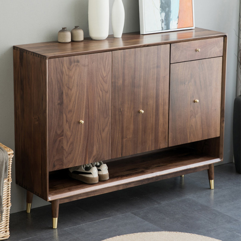 Retro large capacity storage shoe cabinet