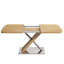 Table de salle à manger 47,25 "-63", teinte naturel, 4 à 6 places, rétractable, solide et aspect naturel en acier, robuste