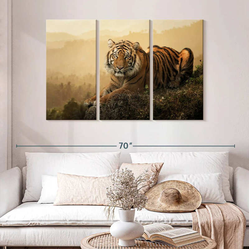 Tigre de Sumatra féroce Brampt, H 32 po x l 50 po