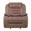 Luxueux fauteuil oscillant manuel inclinable avec accoudoirs coussinés et conception élégante en forme de passepoil pour un confort et un style ultimes