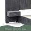 Structure de lit tapissier avec tissu en chenille à motif plissé, lit plateforme avec tête de lit et structure solide et table de chevet. Pas besoin de sommier tapissier-1040272935-1040272932